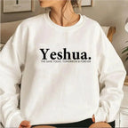 Vintage Yeshua Christian faith sweatshirt by Plush Fashion Hub, featuring retro religious design and comfortable sweatshirt style.
