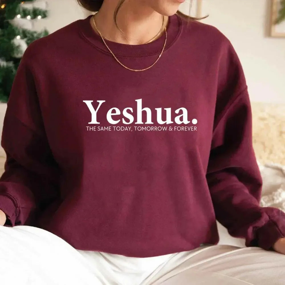 Vintage Yeshua Christian Sweatshirt Christian Apparel Faith - Plush Fashion Hub