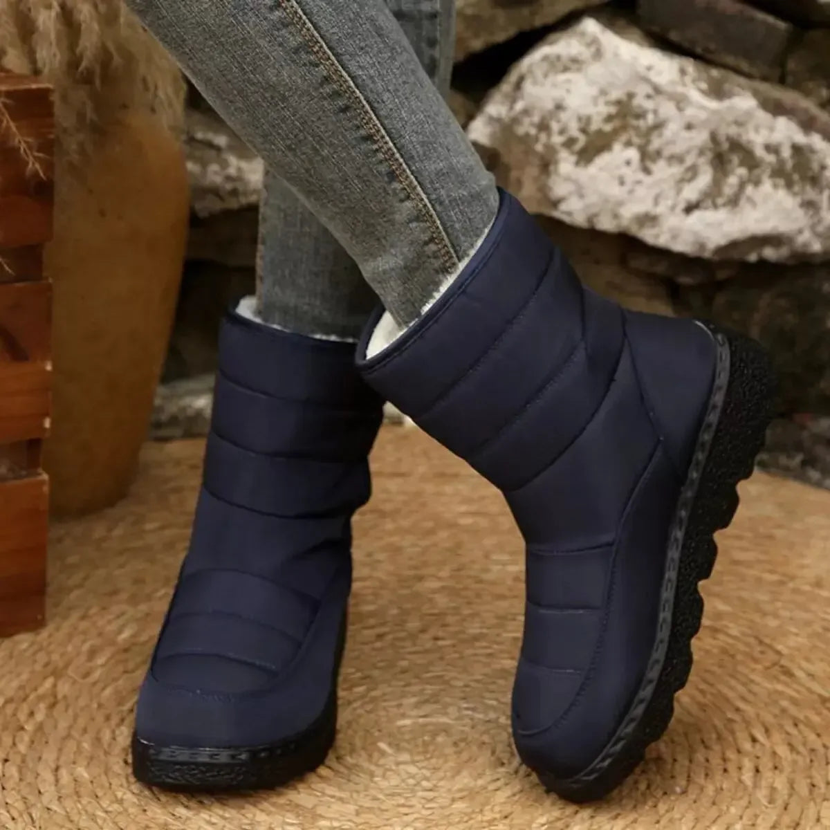 Warm Padded Waterproof Snow Boots - Plush Fashion Hub