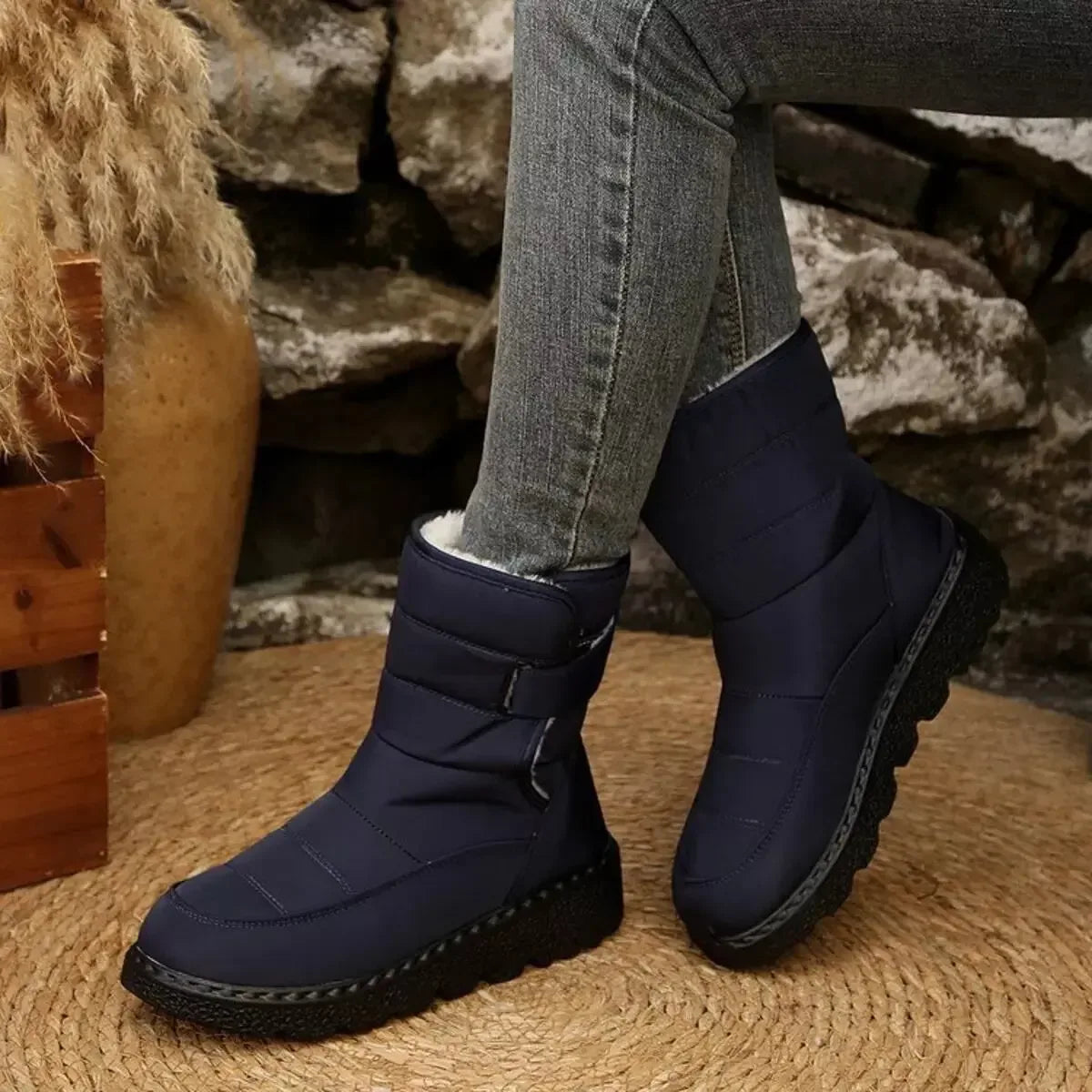 Warm Padded Waterproof Snow Boots - Plush Fashion Hub