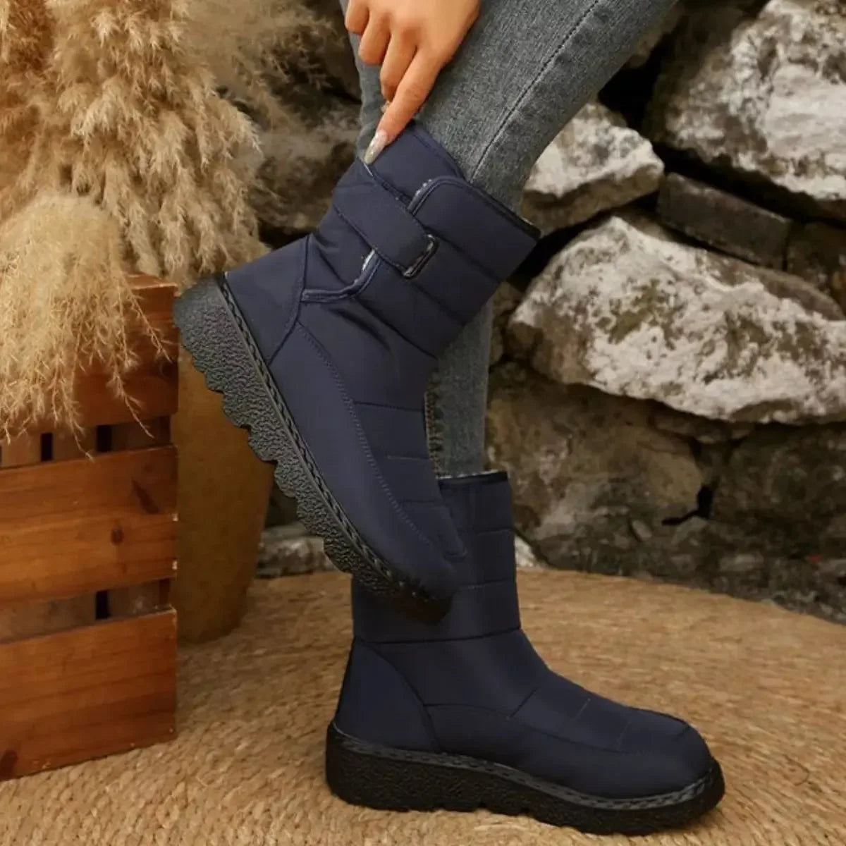 Warm Padded Waterproof Snow Boots - Plush Fashion Hub