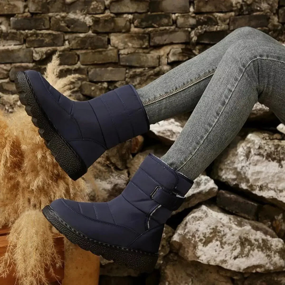 Warm Padded Waterproof Snow Boots - Plush Fashion Hub