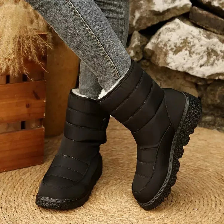 Warm Padded Waterproof Snow Boots - Plush Fashion Hub