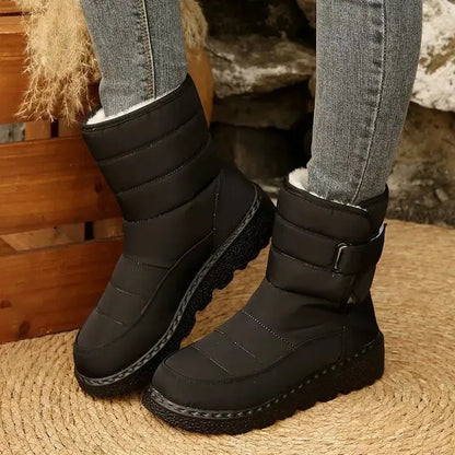 Warm Padded Waterproof Snow Boots - Plush Fashion Hub
