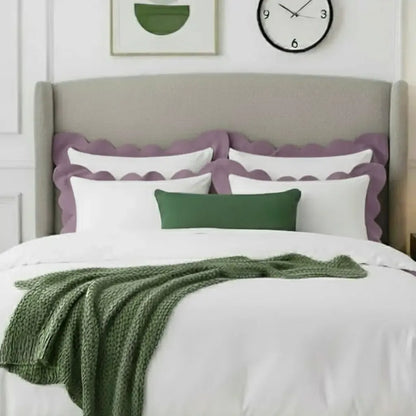 Wavy Applique Embroidery Cotton Duvet Cover Set - Plush Fashion Hub