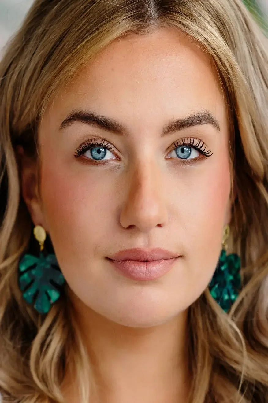 West Palm green earrings - Plush Fashion Hub