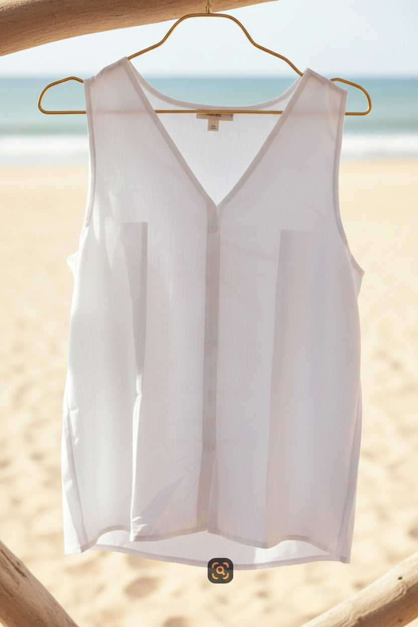 Women's sleeveless vest top and shorts set by FitiqueFit, featuring a casual two-piece outfit with sleeveless top and matching shorts.