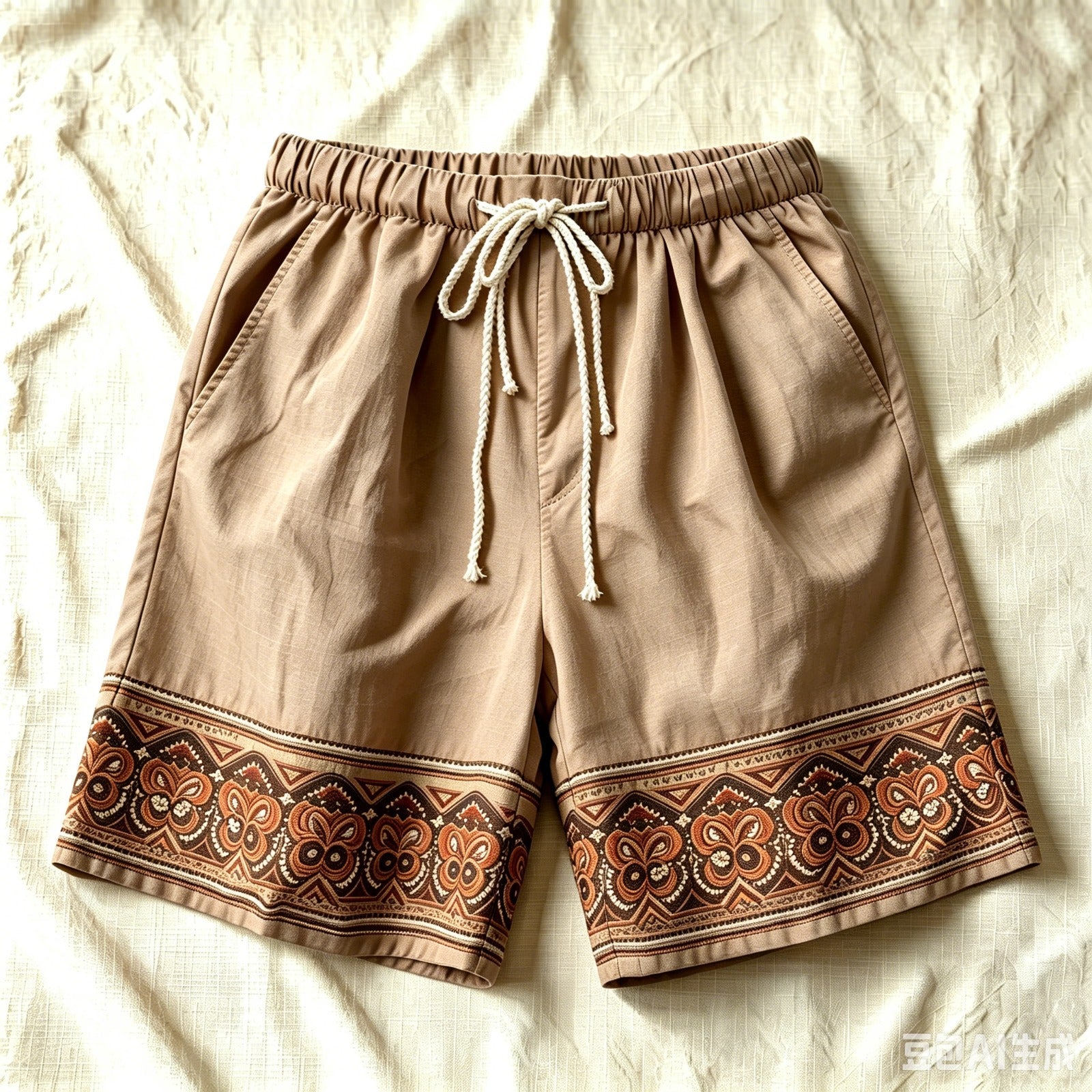 Women’s retro drawstring casual shorts from Plush Fashion Hub, featuring loose fit and comfortable design, ideal for casual wear.