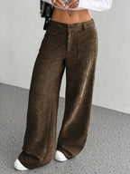 Wide Leg Corduroy Pants - Plush Fashion Hub