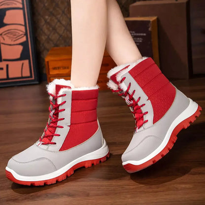 Winte Snow Boots with Warm Fur Lining - Plush Fashion Hub