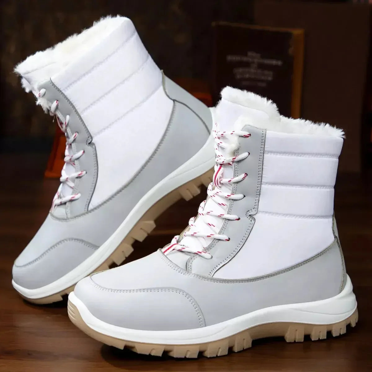 Winte Snow Boots with Warm Fur Lining - Plush Fashion Hub
