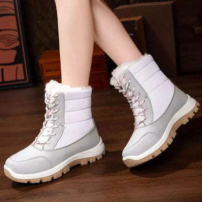 Winte Snow Boots with Warm Fur Lining - Plush Fashion Hub