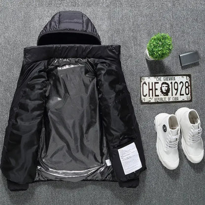Winter Heated Jacket USB Electric Cotton Coat Zip-up Heater Thermal Clothing Heating Vest For Men - Plush Fashion Hub