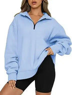 Women’s lightweight nylon hoodie with zip-up collar, loose fit, casual style by Plush Fashion Hub.