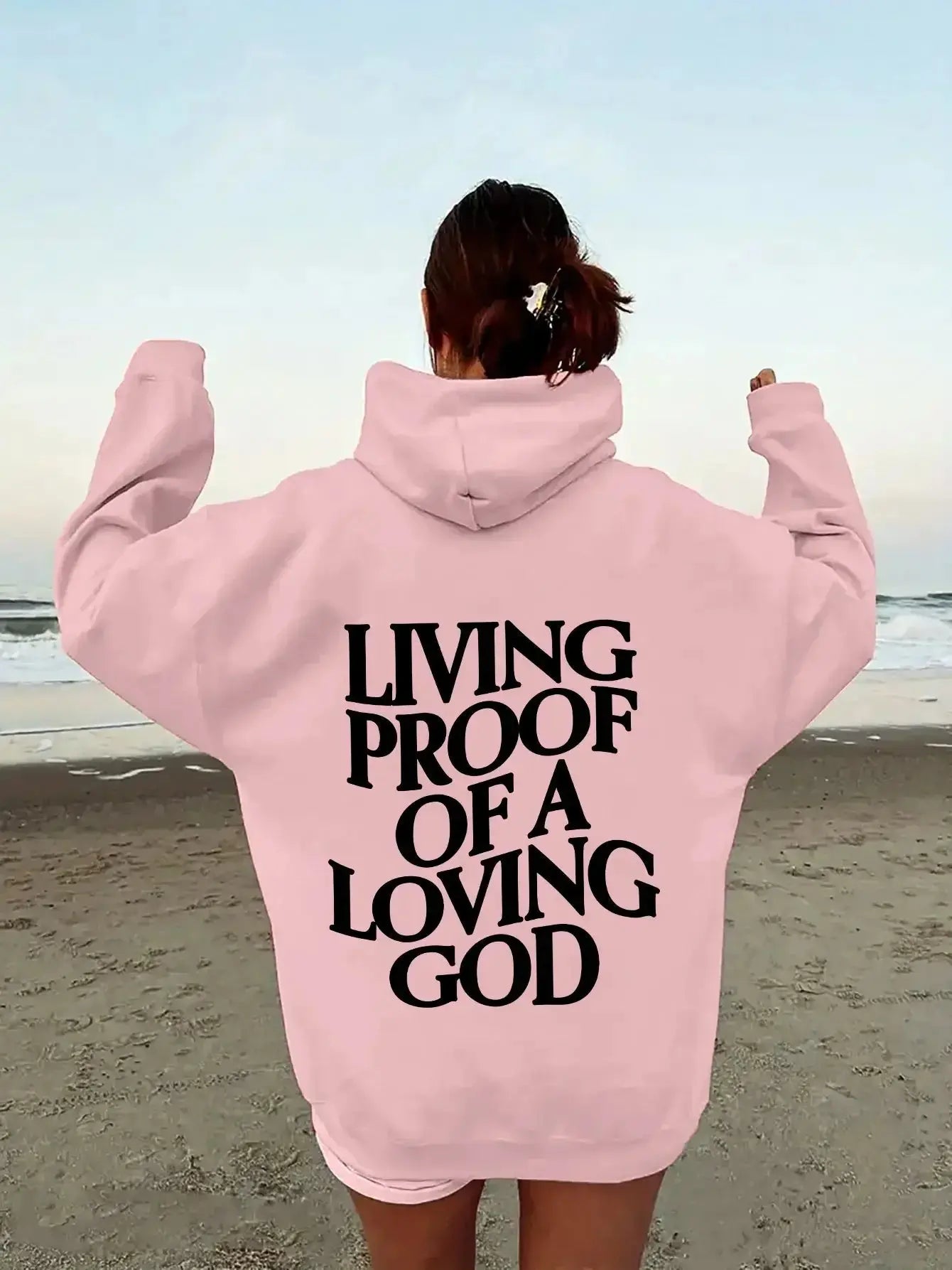 Women’s brushed fleece hoodie in a plain color from Plush Fashion Hub, soft, cozy, casual lounge top with long sleeves.