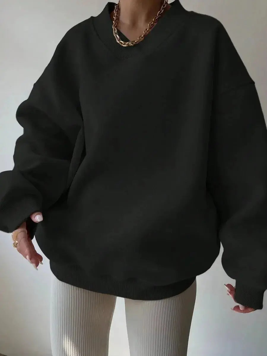 Women’s soft knit crew neck sweater by Plush Fashion Hub, solid color long sleeve pullover with a casual, comfortable fit.