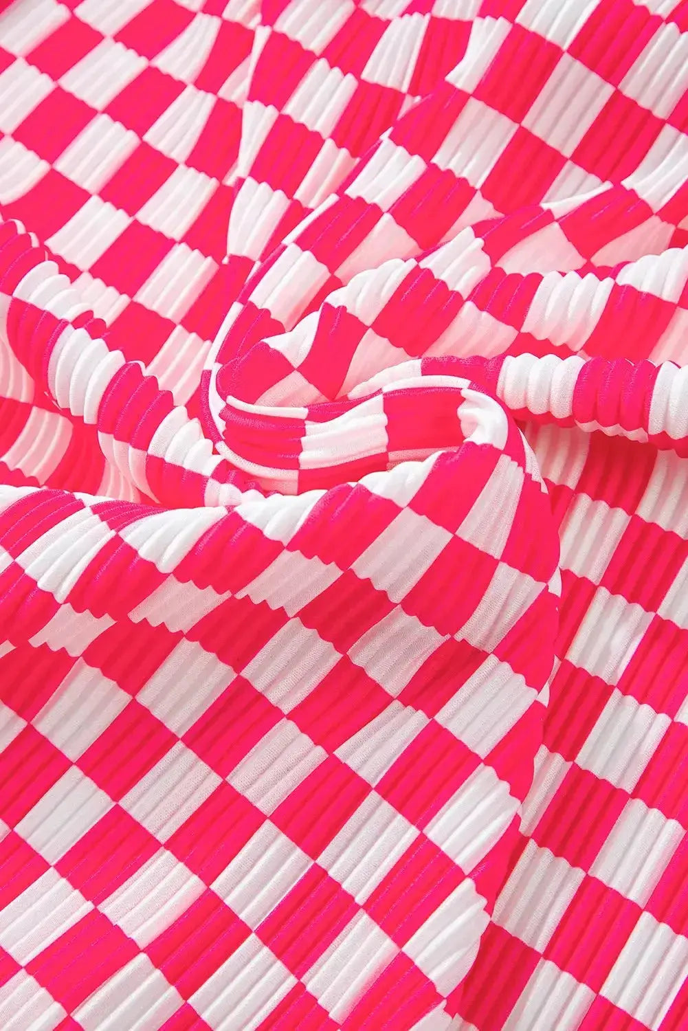 Women's checkered button-up lounge pajama set by Trendsi, soft 2-piece sleepwear for comfortable nightwear.