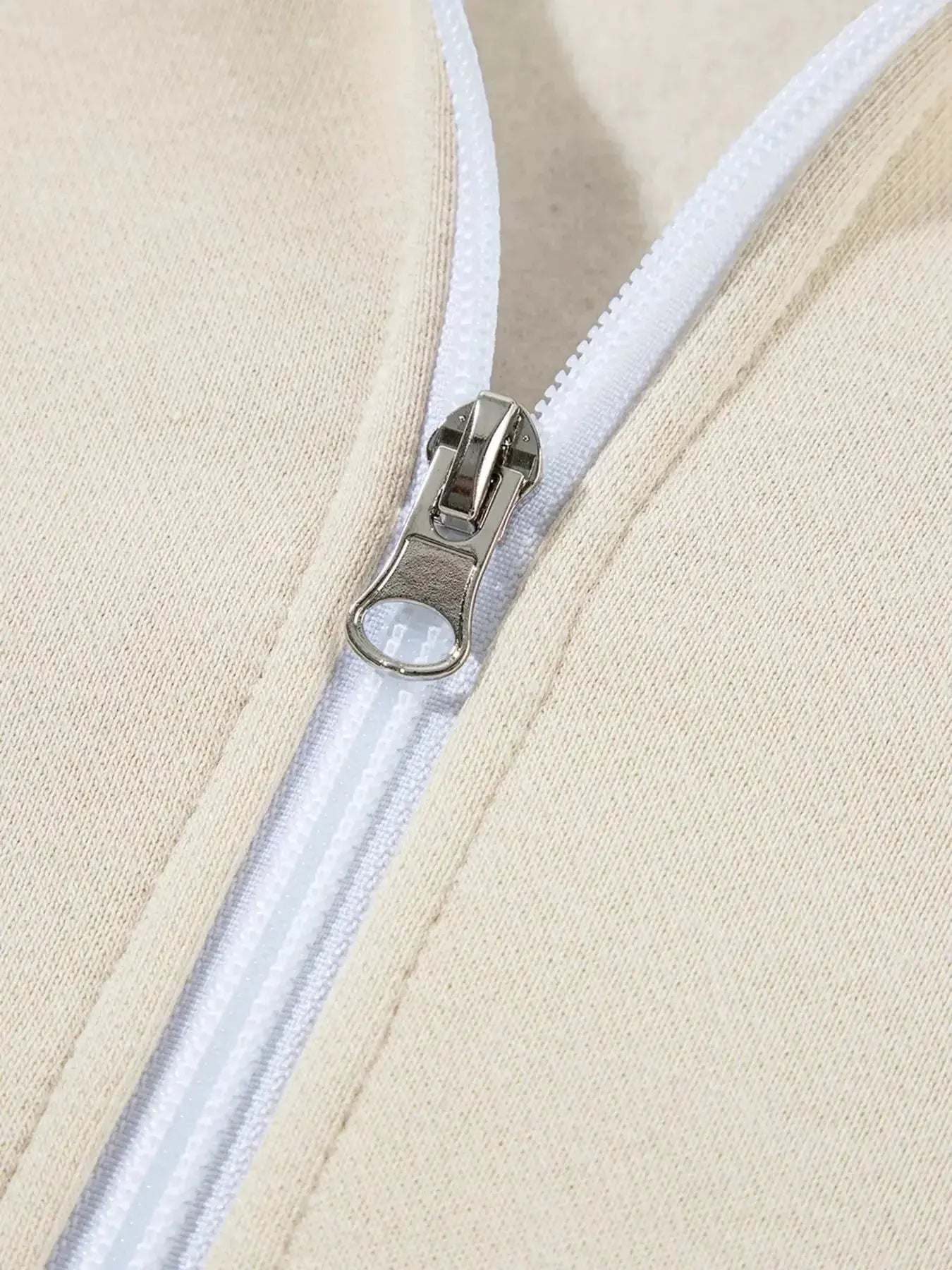 Women's drop shoulder zip-up jacket and matching jogger lounge set, soft sweat suit from Trendsi.