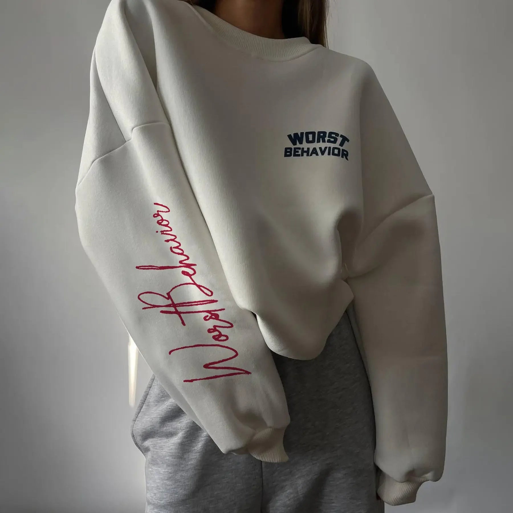 Women's Fashion Round Neck Sweater - Plush Fashion Hub