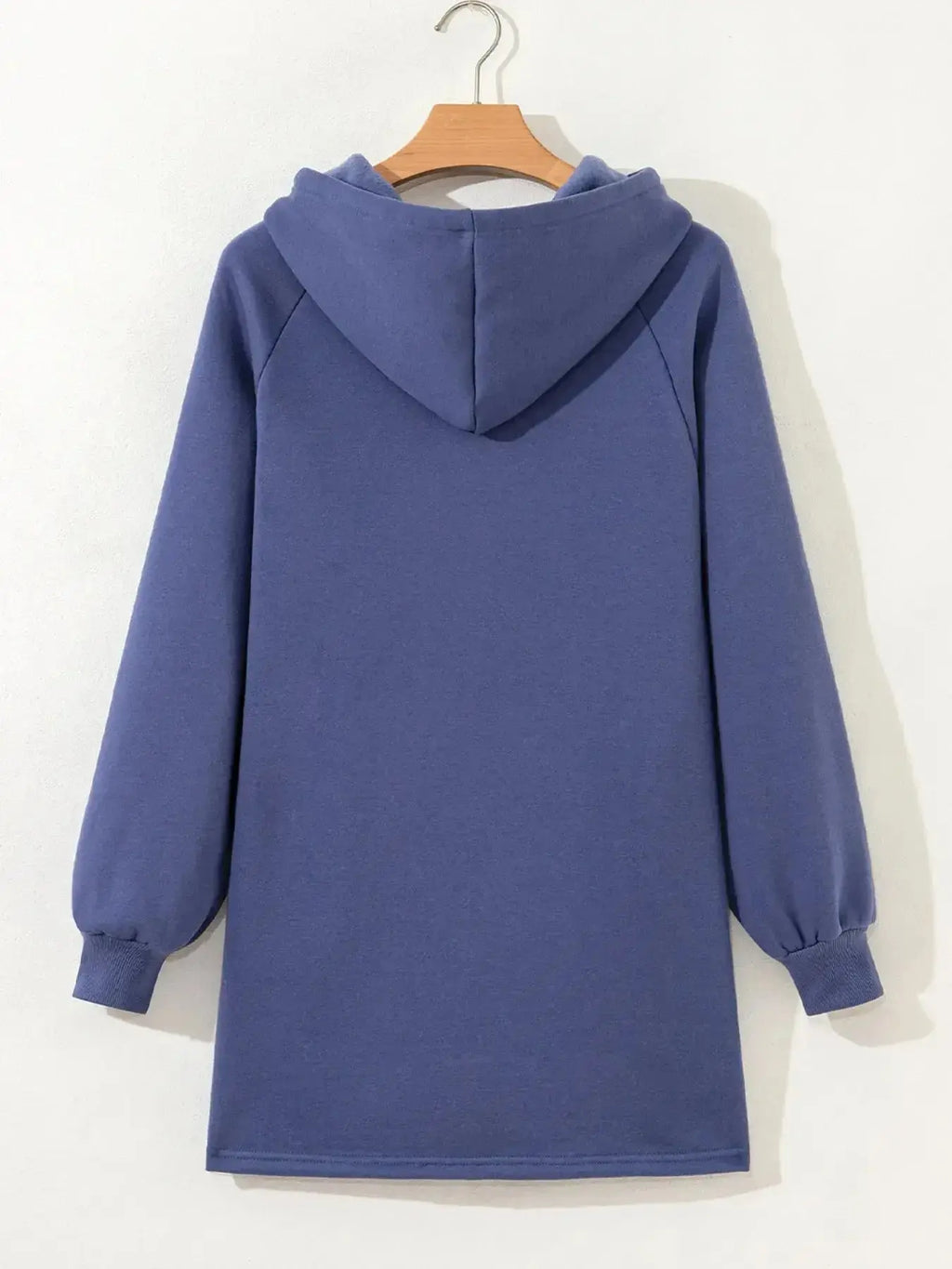 Women's fleece-lined oversized tunic hoodie with drawstring hood, trendy and cozy casual hoodie by Trendsi.