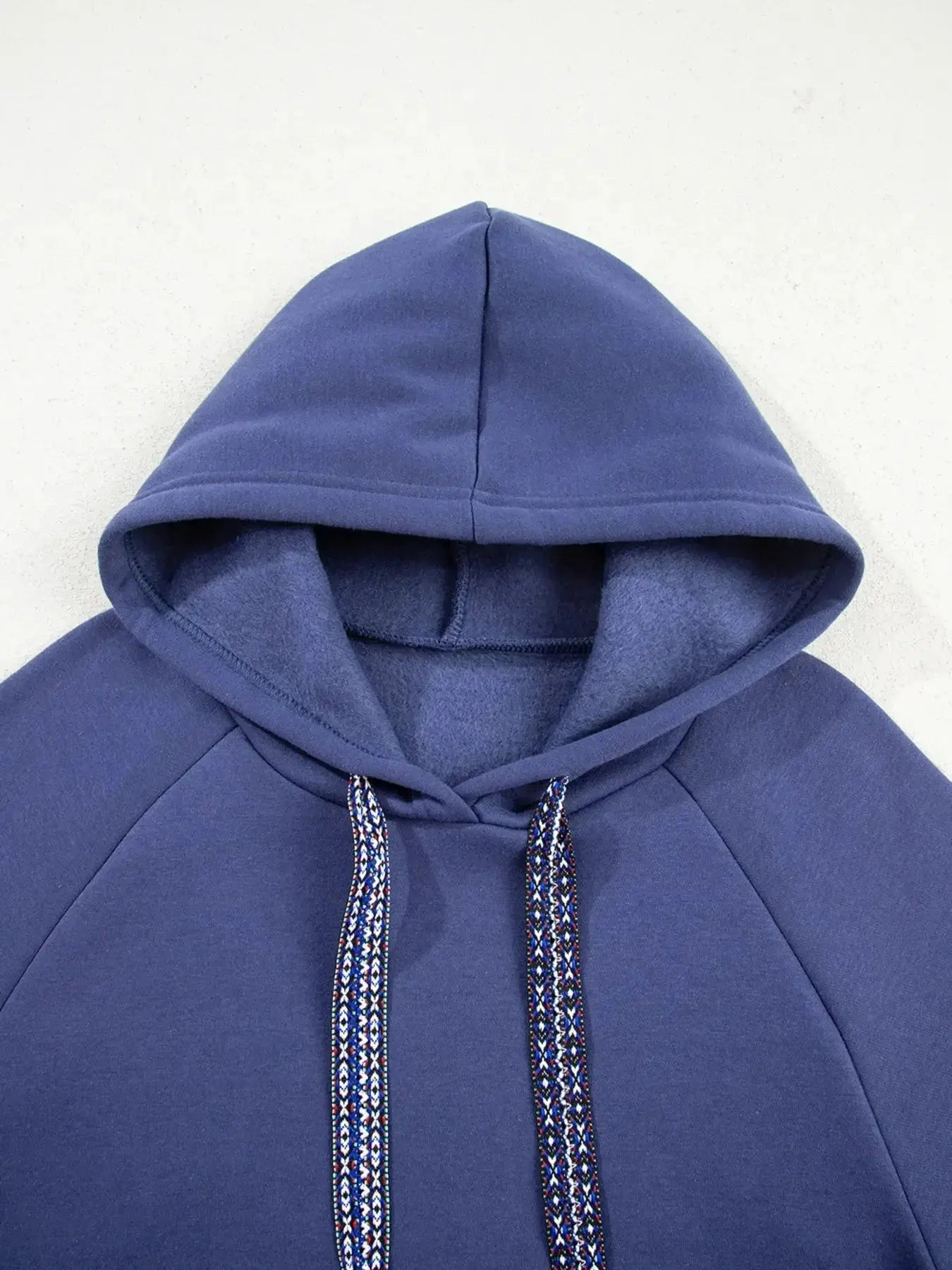 Women’s fleece-lined oversized tunic hoodie with drawstring hood, casual trendy hoodie by Trendsi.