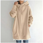 Women's Fuzzy Hoodies Long Sport Pullover Hoodie - Plush Fashion Hub