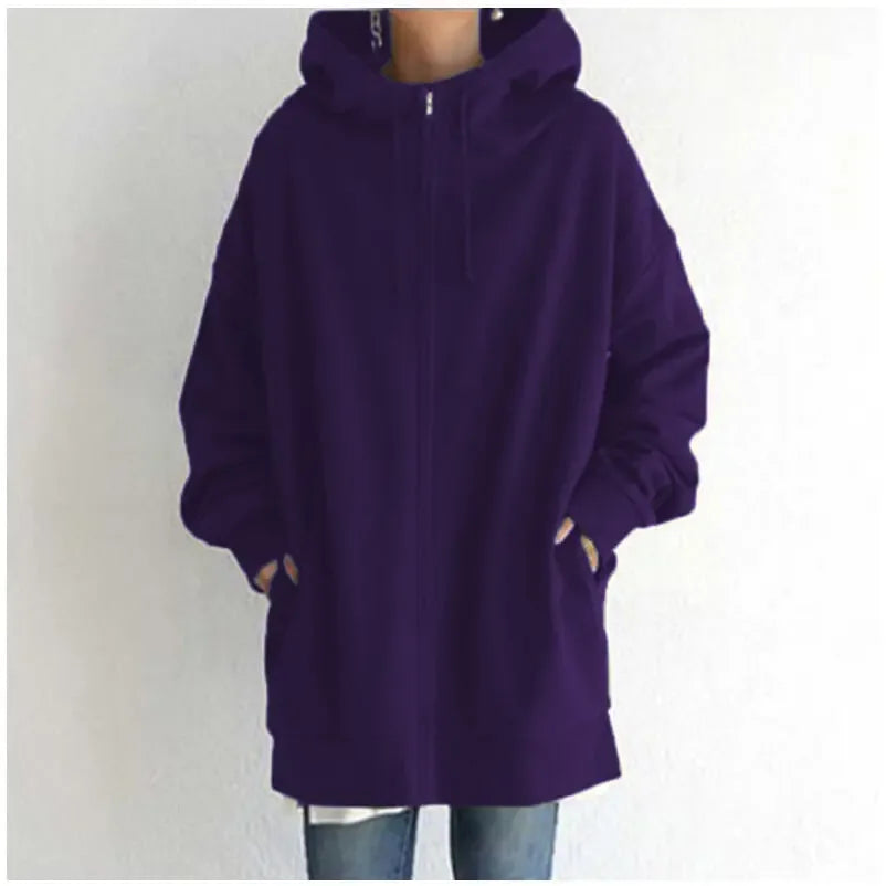 Women's Fuzzy Hoodies Long Sport Pullover Hoodie - Plush Fashion Hub