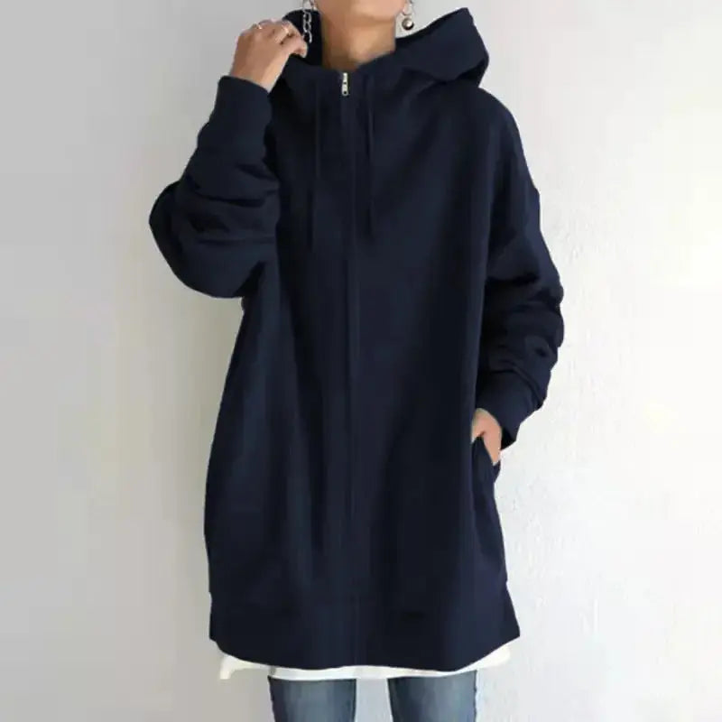 Women’s fuzzy long-sleeve sport hoodie by Plush Fashion Hub, featuring a plush, cozy design and casual fit.