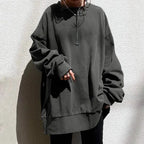 Women’s loose fit round neck pullover sweater, casual knitwear dress in soft fabric, by Plush Fashion Hub.