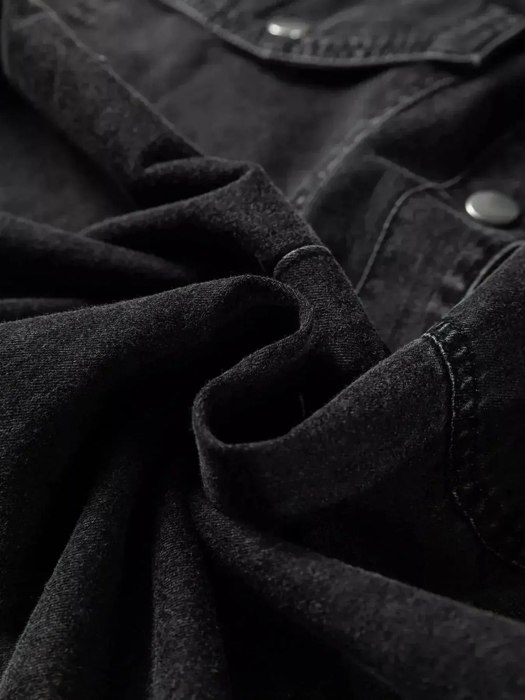 Women's raw hem denim shirt dress with long sleeves, button-down style, made of cotton, by Trendsi.