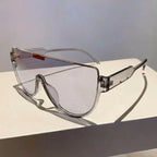 Women’s retro oversized shield sunglasses by Plush Fashion Hub, lightweight one-piece eyewear with a stylish, bold design.