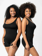 Women’s scoop neck wide strap shaping romper pajamas from Trendsi, comfortable bodycon bodysuit with a fitted design and soft fabric.