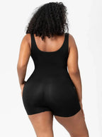 Women’s scoop neck wide strap shaping romper pajamas by Trendsi, comfortable bodycon bodysuit with a sleek, fitted design.