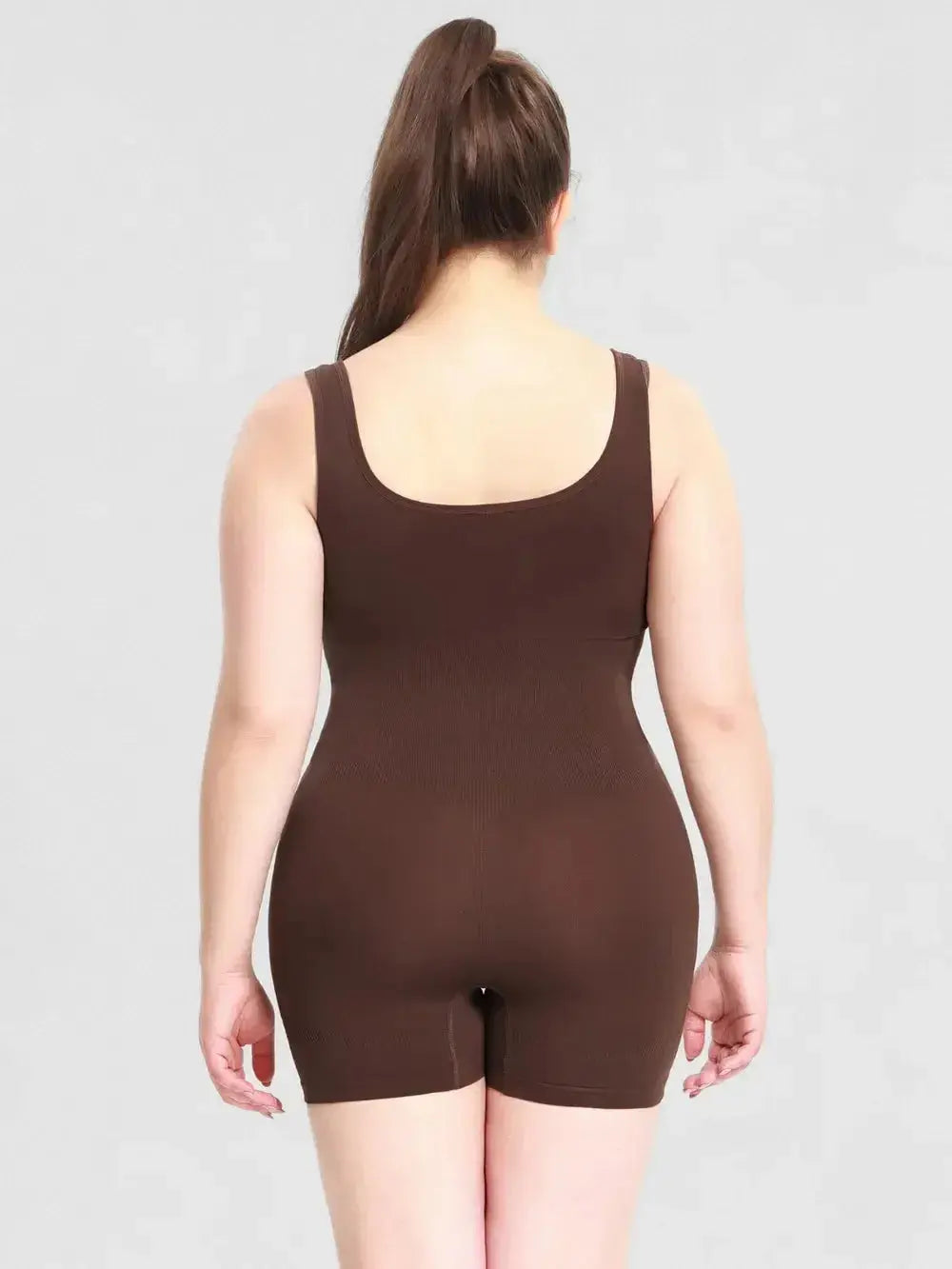 Women’s scoop neck wide strap shaping romper, comfortable bodycon bodysuit, stylish pajamas by Trendsi, perfect for relaxed wear.