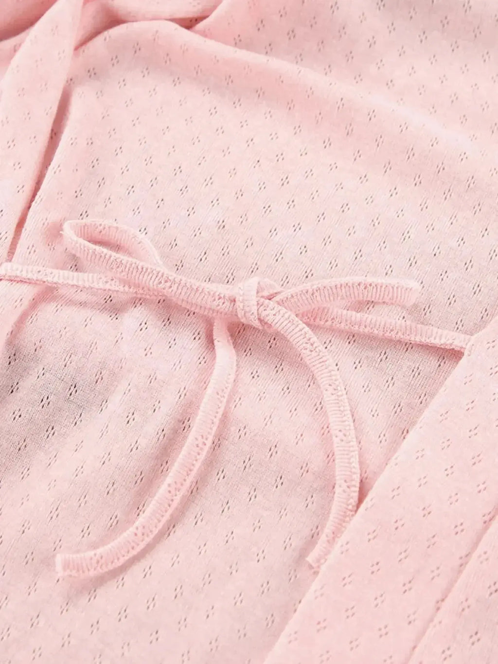 Women’s tie waist kimono sleeve lounge nightgown made of soft cotton blend, stylish and comfortable pajama from Trendsi.