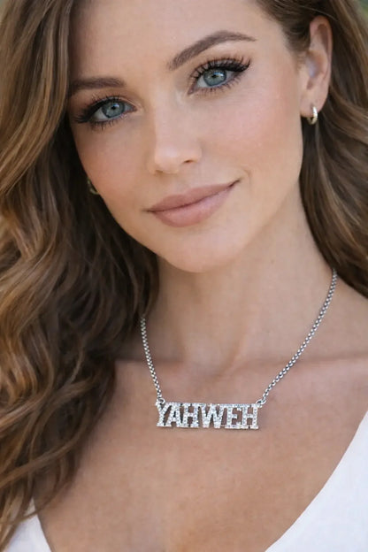 YAHWEH Cubic Zirconia 18k necklace - Plush Fashion Hub