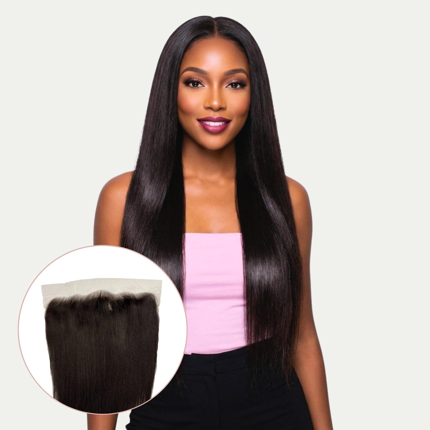 Yaki Straight 13x6 HD Lace Human Hair Frontal - Plush Fashion Hub