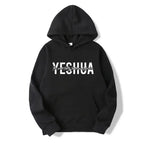 Yeshua Christian faith hoodie from Plush Fashion Hub, soft hooded sweatshirt with religious design, comfortable streetwear style.