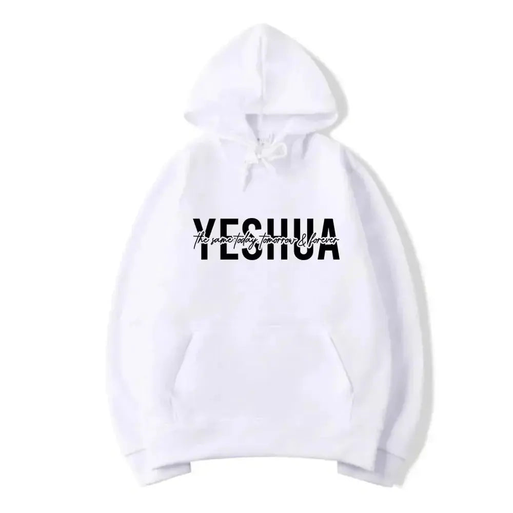 Yeshua Christian faith hoodie from Plush Fashion Hub, soft hooded sweatshirt with religious design and comfortable streetwear style.