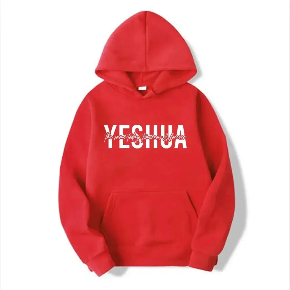 Yeshua Christian faith hooded sweatshirt by Plush Fashion Hub featuring a comfortable hoodie with religious-themed design.