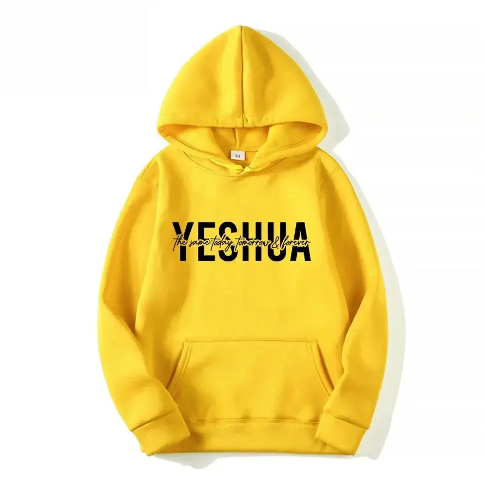 Yeshua Christian faith hoodie from Plush Fashion Hub featuring a hooded sweatshirt with religious design and comfortable streetwear style.