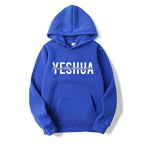 Yeshua Christian faith hoodie from Plush Fashion Hub, comfortable hooded sweatshirt with religious design and soft fabric.