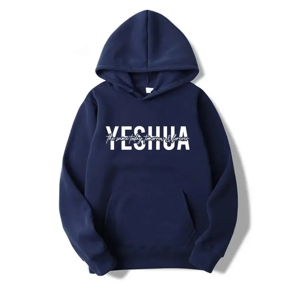Yeshua Christian faith hoodie from Plush Fashion Hub, soft hooded sweatshirt featuring religious design and comfortable streetwear style.