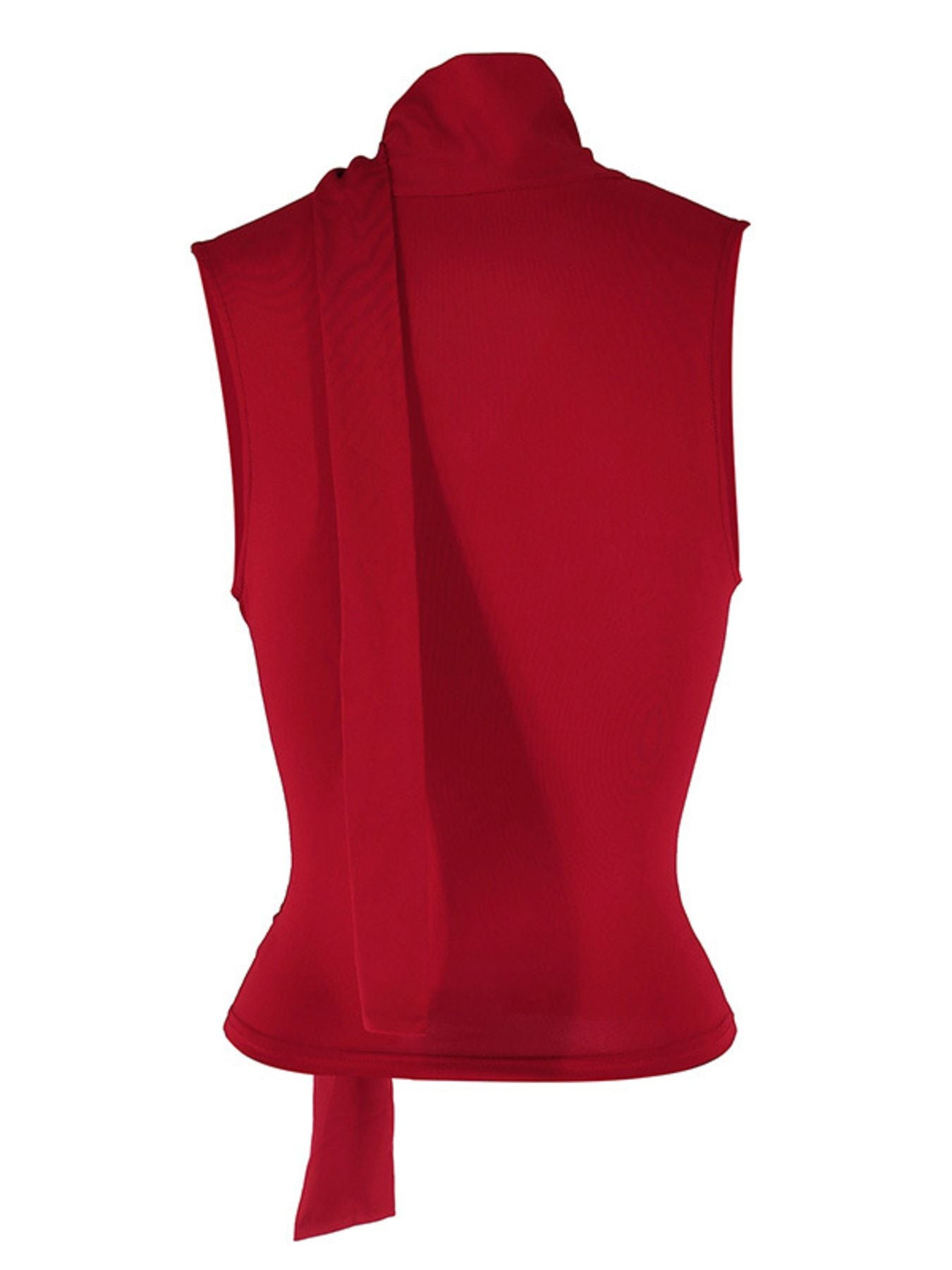 Satin-feel sleeveless cowl neck ruched cami top in elegant blouse style, featuring a versatile design and smooth fabric.
