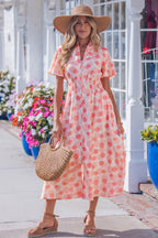 Long Talia Zip Up Maxi Dress by Threaded Pear featuring a fitted silhouette and front zipper, perfect for casual or evening wear.