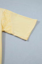 Plush Fashion Hub rings set featuring a half sleeve top and drawstring pants, with shiny ring accents on the fabric.