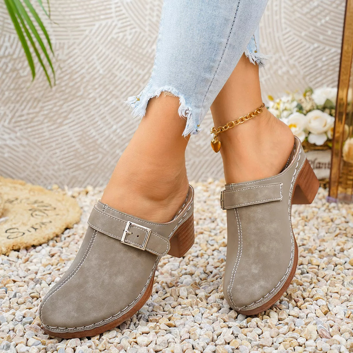 Shopimist round toe block heel sandals featuring a sleek design with sturdy heels and open toe style for stylish summer wear.