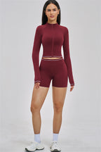 Fitglutes Activewear Unbound Jacket Shorts 2-Piece Set featuring a sporty jacket and matching shorts for workout and gym activities.