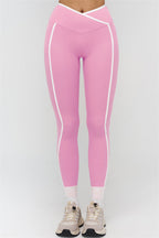 Fitglutes Activewear sports bra and leggings set in contrasting colors, designed for workout and gym wear.