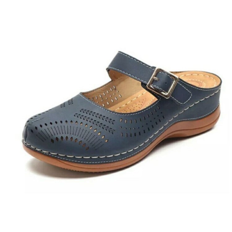 Women's large wedge heel vintage scrub air breathable sandals with cushioned footbed and open toe design by Plush Fashion Hub.